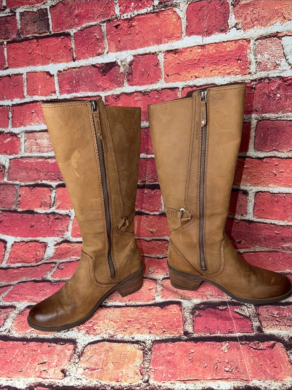 Teva De La Vina Tall Boots Women’s Size 7 Brown Leather Waterproof Riding Boots